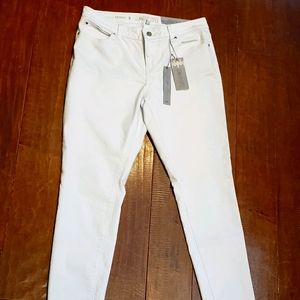 White Jennifer Lopez Midrise Skinny Jeans